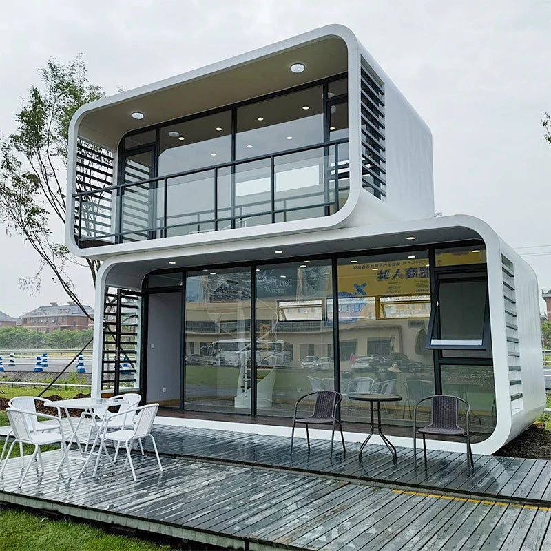 Casas prefabricadas a prueba de humedad y antioxidantes, tiendas comerciales, campamentos, hoteles, casas de contenedores de lujo, casas prefabricadas