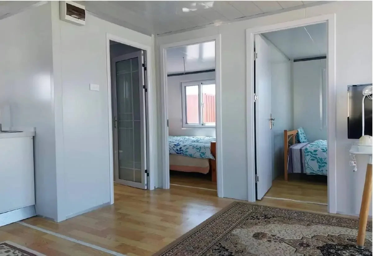 Casa prefabricada portátil pequeña casa plegable expandible y móvil con baño.